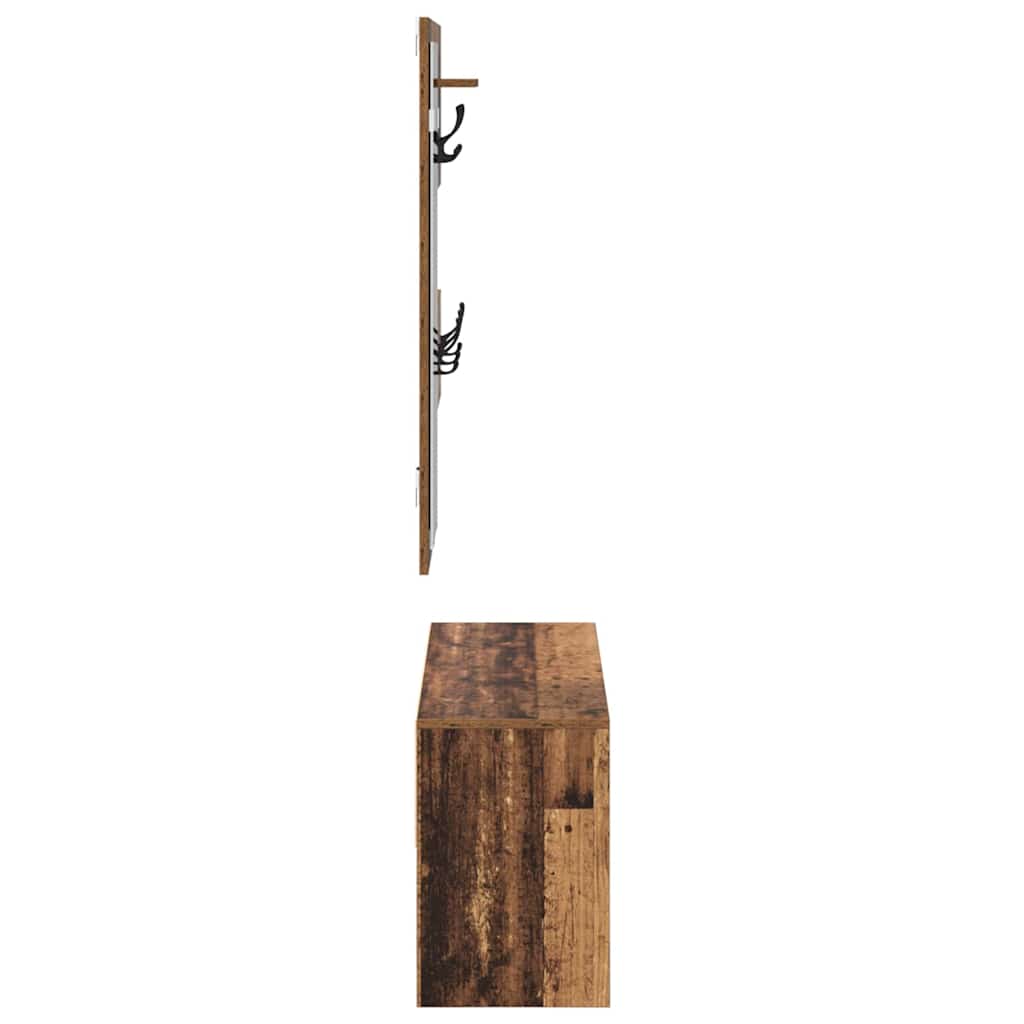 Flurmöbel-Set mit Schubladen 4 pcs Altholz Holzwerkstoff