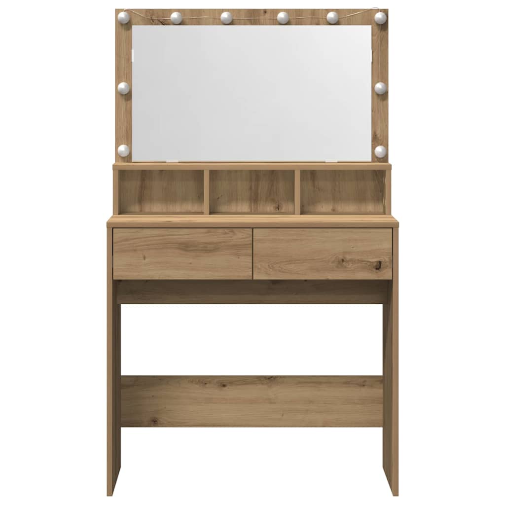 Schminktisch Artisan-Eiche 80 x 41 x 134,5 cm Holzwerkstoff