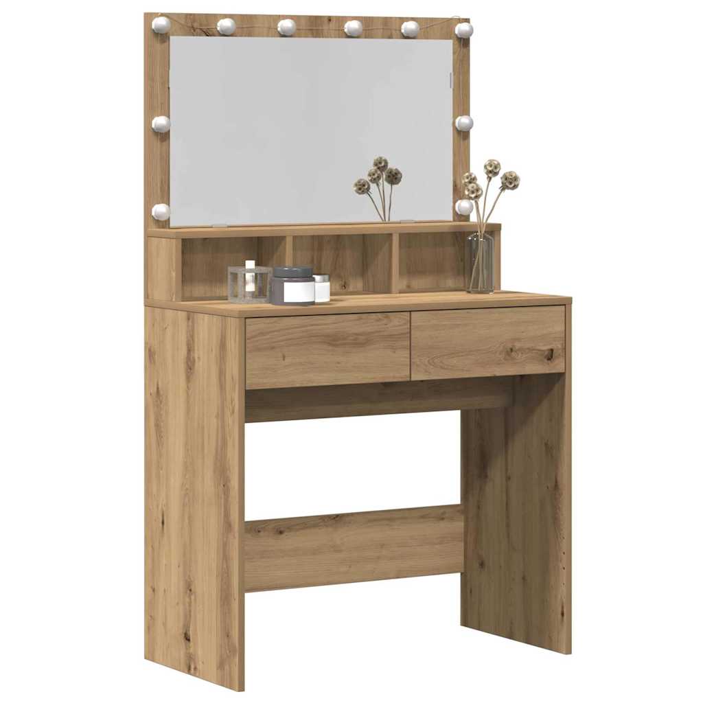 Schminktisch Artisan-Eiche 80 x 41 x 134,5 cm Holzwerkstoff