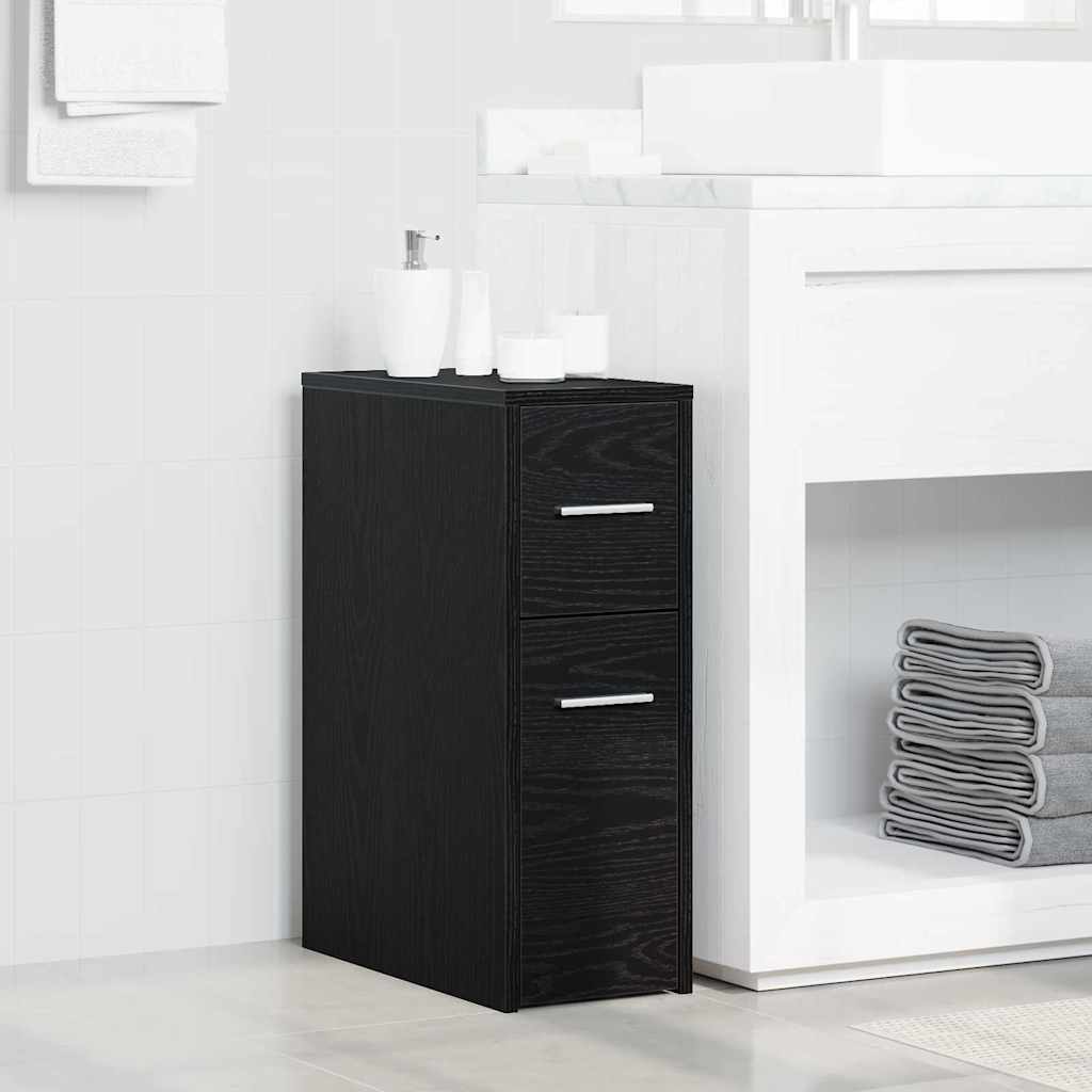 Badezimmermöbel-Set Schwarz Eichen-Optik 22 x 44 x 61,5 cm