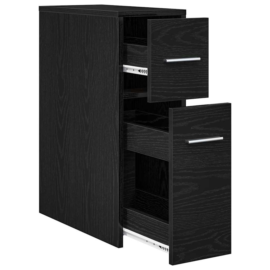Badezimmermöbel-Set Schwarz Eichen-Optik 22 x 44 x 61,5 cm