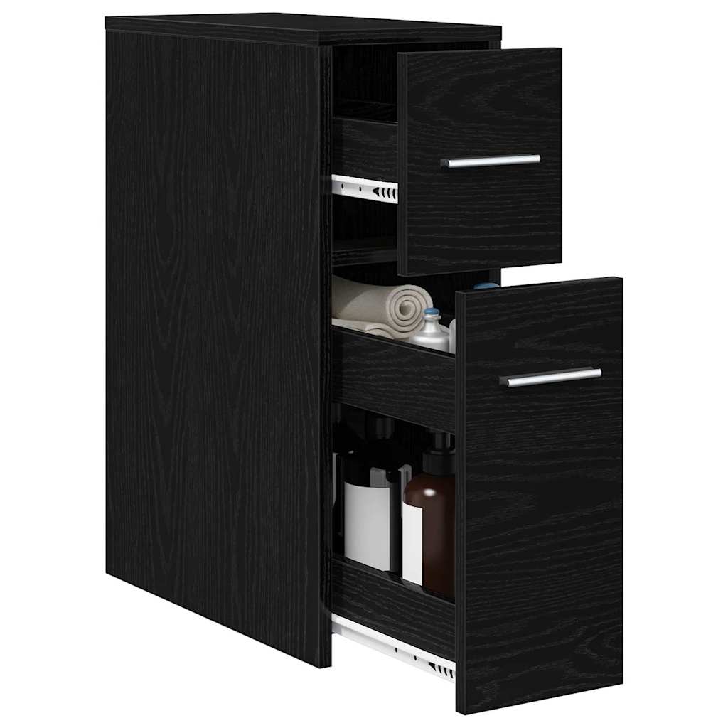 Badezimmermöbel-Set Schwarz Eichen-Optik 22 x 44 x 61,5 cm