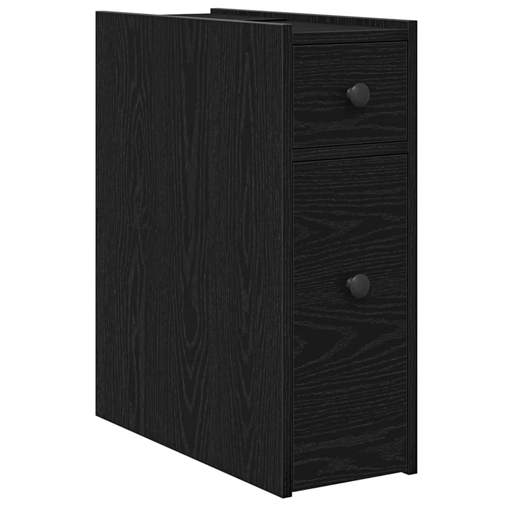 Badezimmermöbel-Set Schwarz Eichen-Optik 80 x 18 x 60 cm