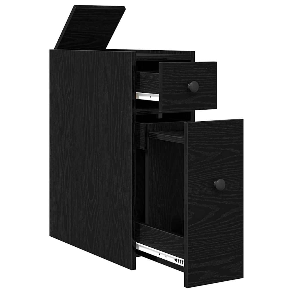 Badezimmermöbel-Set Schwarz Eichen-Optik 80 x 18 x 60 cm