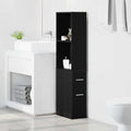 Badezimmermöbel-Set Schwarz Eichen-Optik 22 x 41 x 135 cm