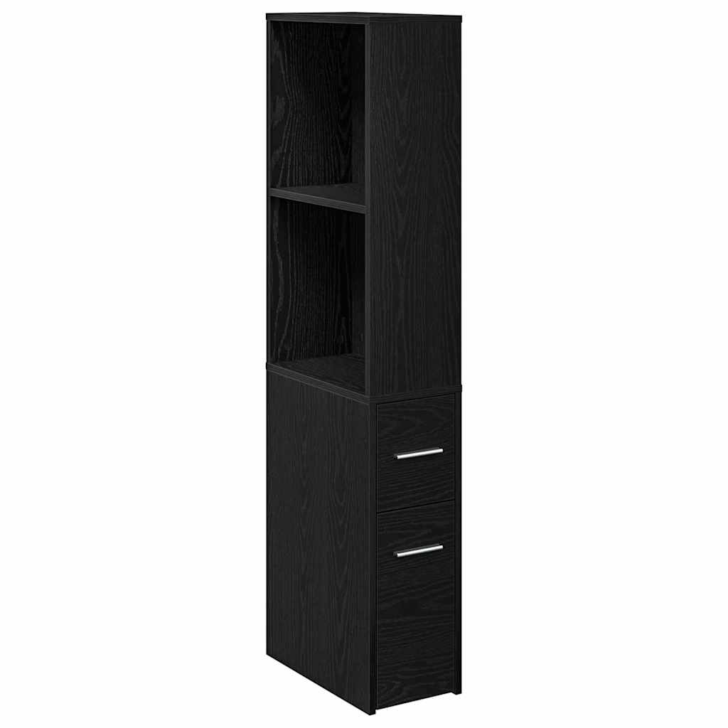 Badezimmermöbel-Set Schwarz Eichen-Optik 22 x 41 x 135 cm