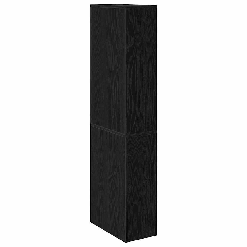 Badezimmermöbel-Set Schwarz Eichen-Optik 22 x 41 x 135 cm