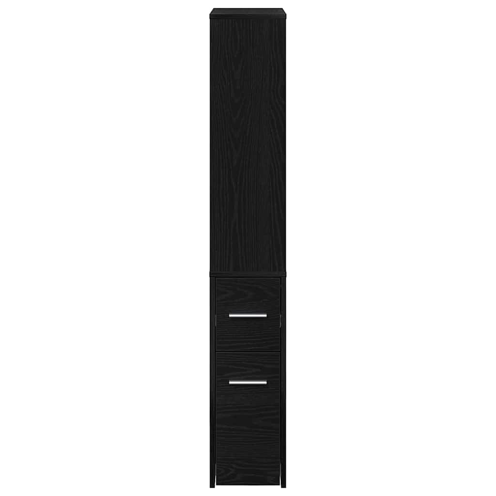 Badezimmermöbel-Set Schwarz Eichen-Optik 22 x 41 x 135 cm