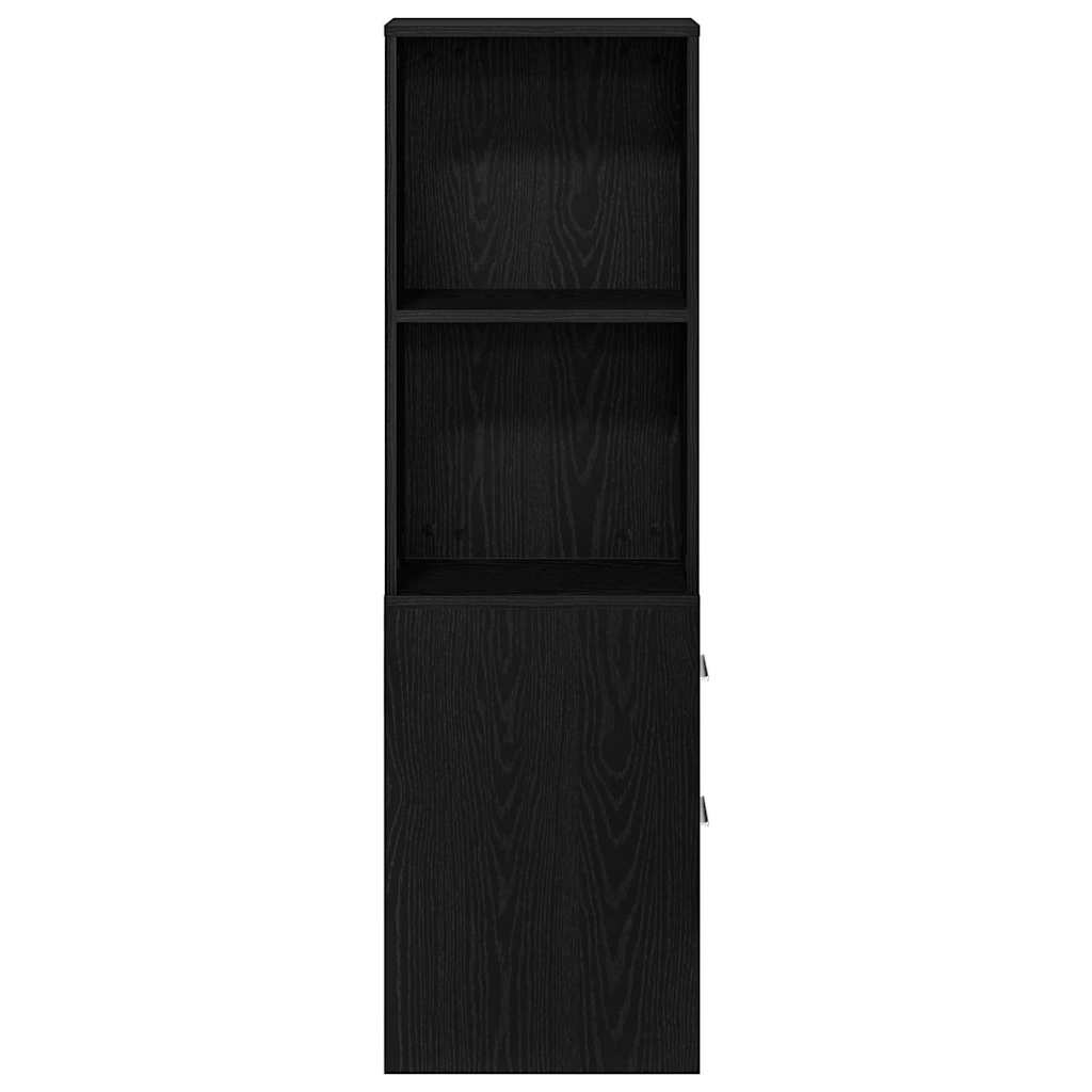 Badezimmermöbel-Set Schwarz Eichen-Optik 22 x 41 x 135 cm
