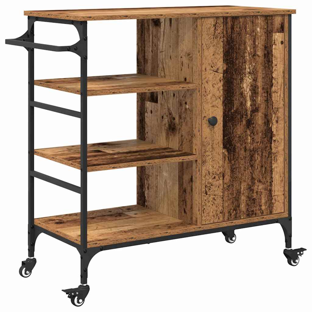 Küchentrolley Altholz 87,5 x 39 x 84,5 cm Holzwerkstoff