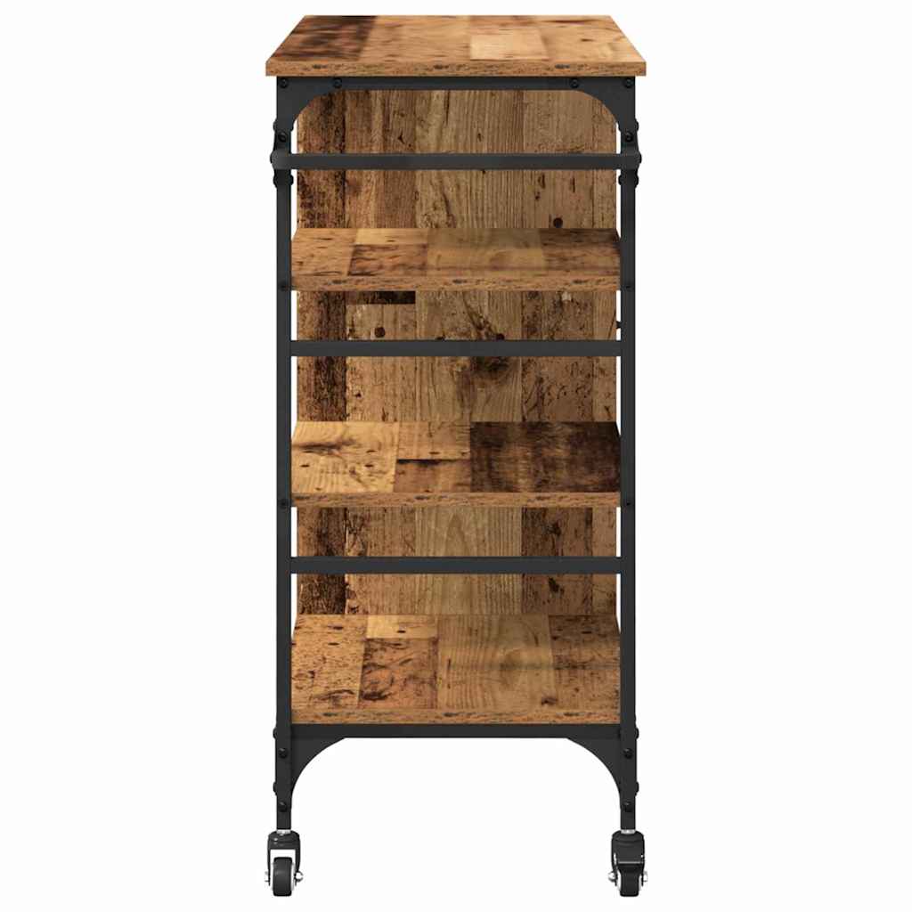 Küchentrolley Altholz 87,5 x 39 x 84,5 cm Holzwerkstoff