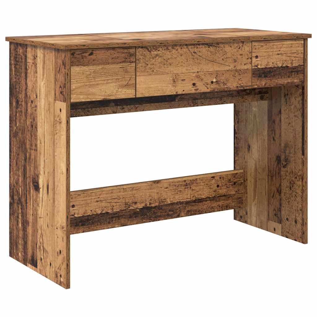 Kosmetiktisch mit Schubladen Altholz 100 x 45 x 76 cm