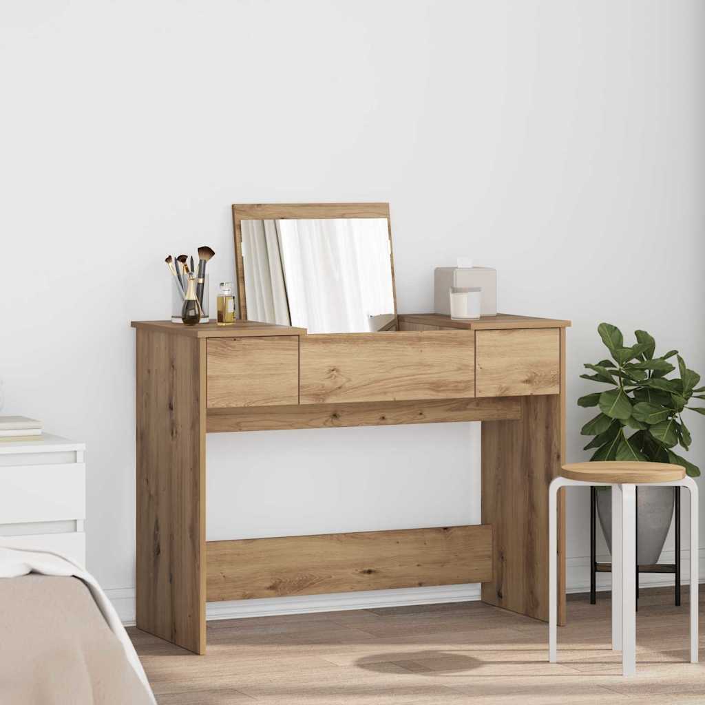 Kosmetiktisch mit Schubladen Artisan-Eiche 100 x 45 x 76 cm