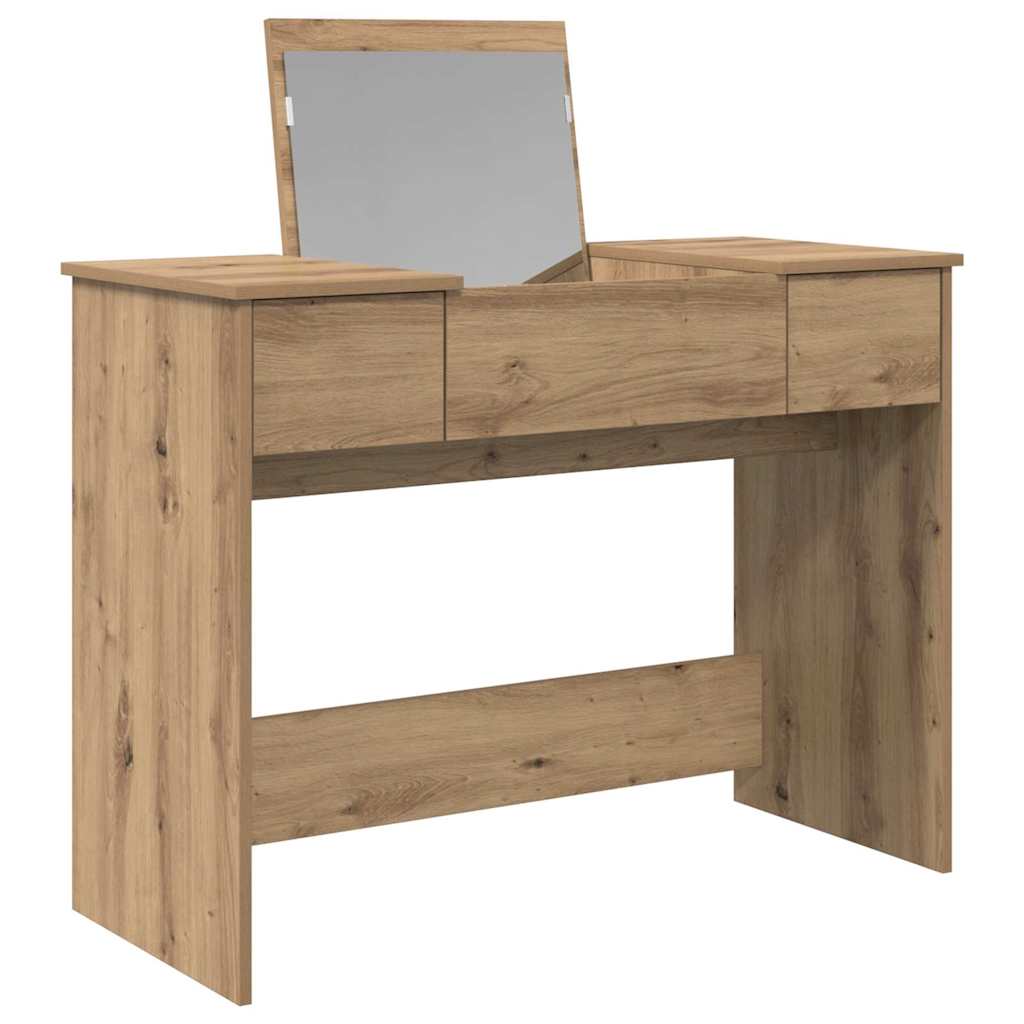 Kosmetiktisch mit Schubladen Artisan-Eiche 100 x 45 x 76 cm