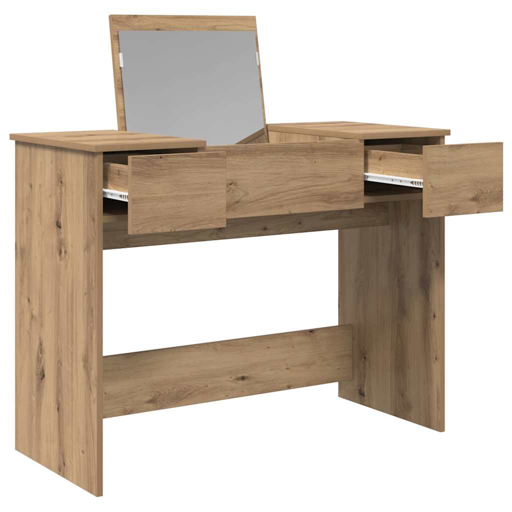 Kosmetiktisch mit Schubladen Artisan-Eiche 100 x 45 x 76 cm