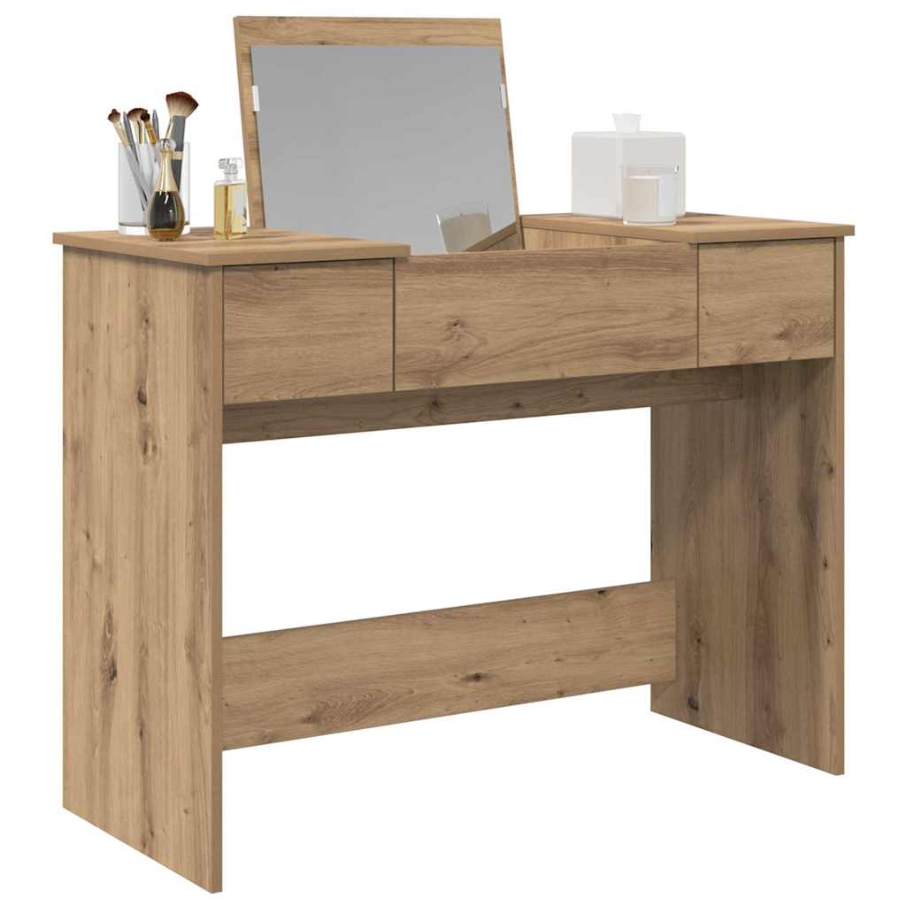 Kosmetiktisch mit Schubladen Artisan-Eiche 100 x 45 x 76 cm