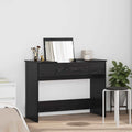 Kosmetiktisch mit Spiegel Schwarz Eichen-Optik 100 x 45 x 76 cm