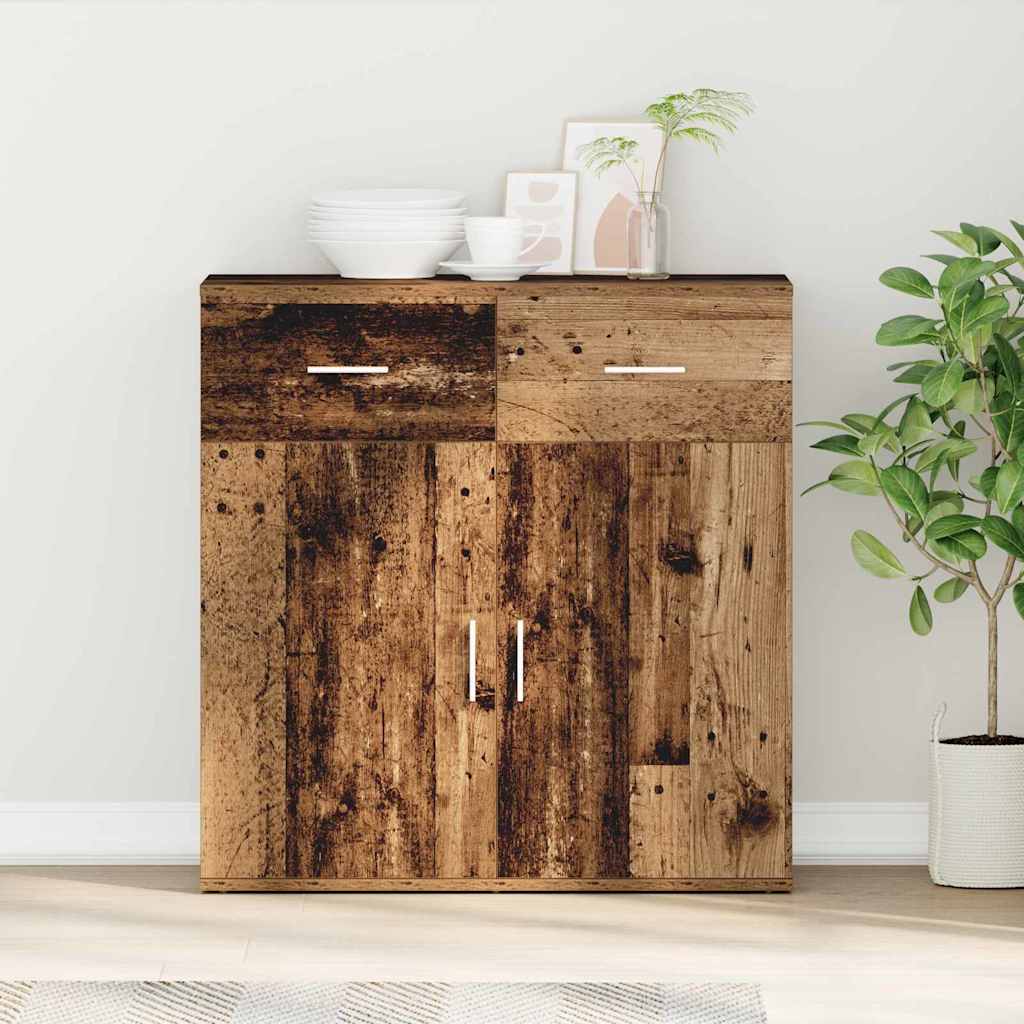 Sideboard mit Schubladen Altholz 78 x 38 x 80 cm Holzwerkstoff