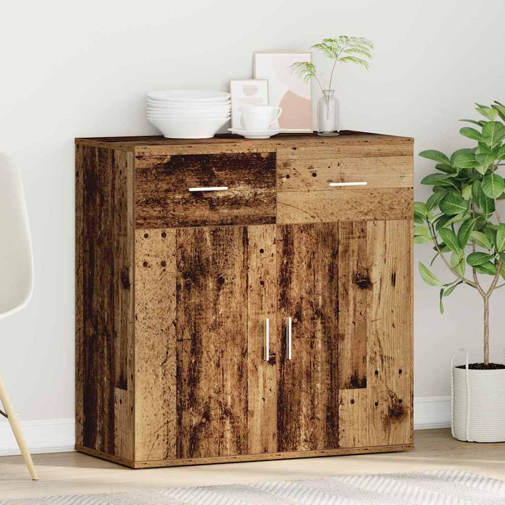 Sideboard mit Schubladen Altholz 78 x 38 x 80 cm Holzwerkstoff