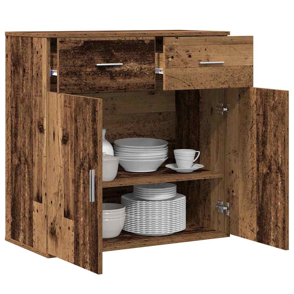 Sideboard mit Schubladen Altholz 78 x 38 x 80 cm Holzwerkstoff