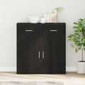 Sideboard Schwarz Eichen-Optik 78 x 38 x 80 cm Holzwerkstoff