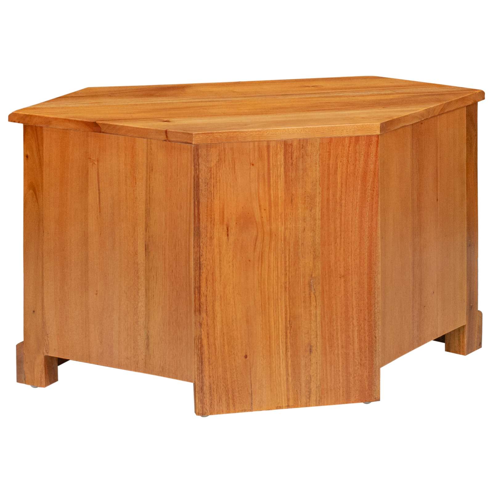 EckTVSchrank Natur 79 x 40 x 46 cm Massives Mahagoni Holz