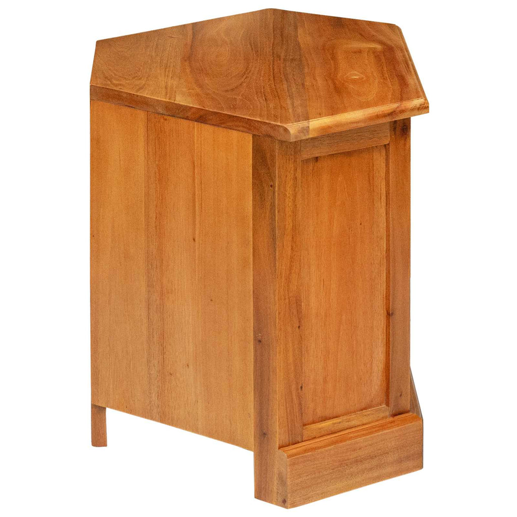 EckTVSchrank Natur 79 x 40 x 46 cm Massives Mahagoni Holz