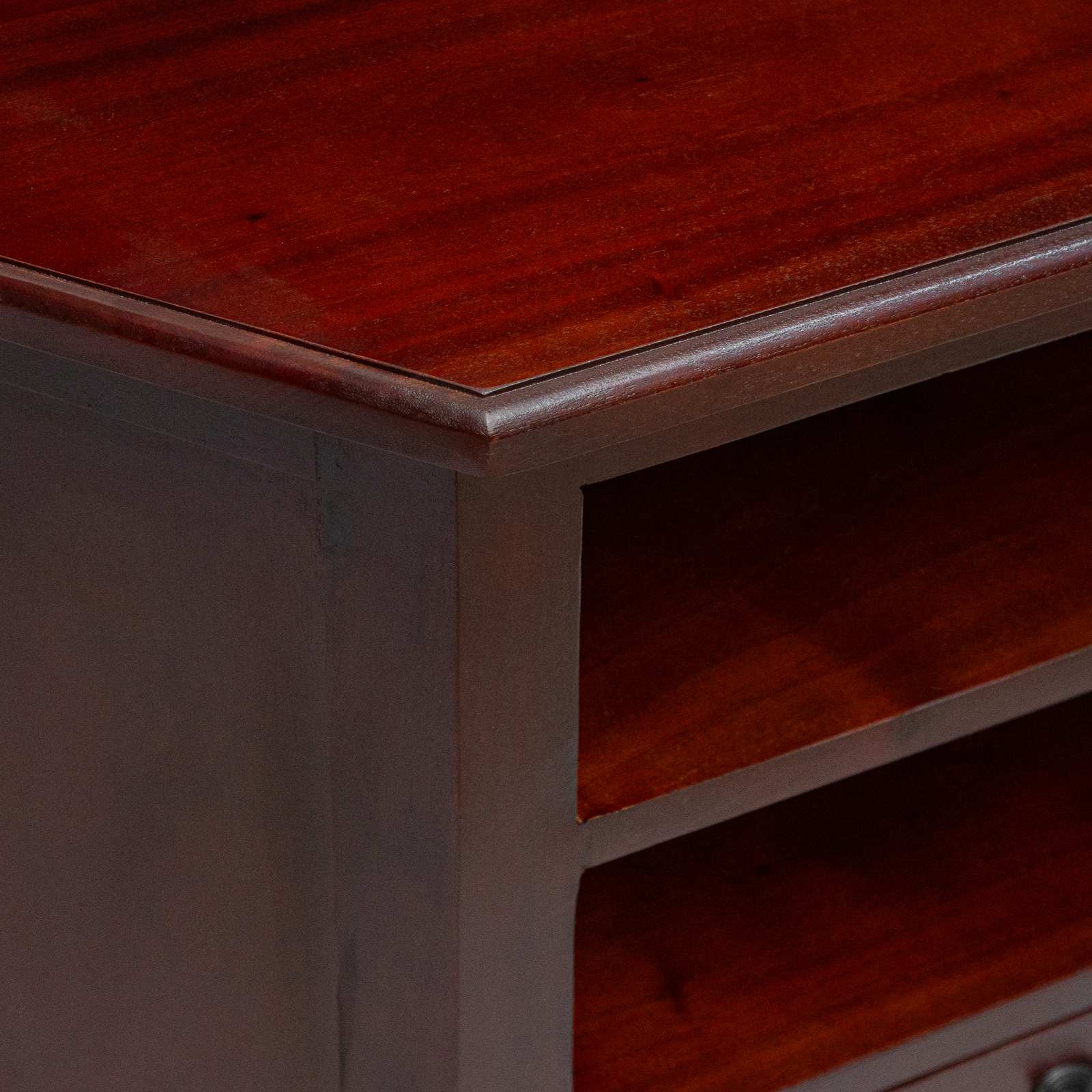 EckTVSchrank Braun 80 x 40,5 x 45 cm Massives Mahagoni Holz