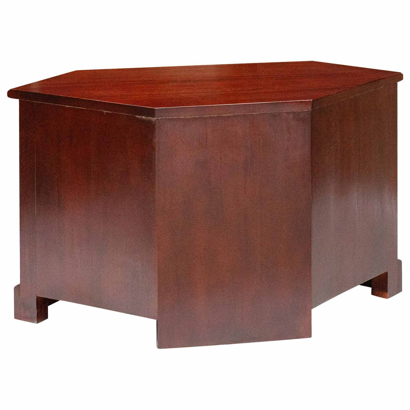 EckTVSchrank Braun 80 x 40,5 x 45 cm Massives Mahagoni Holz