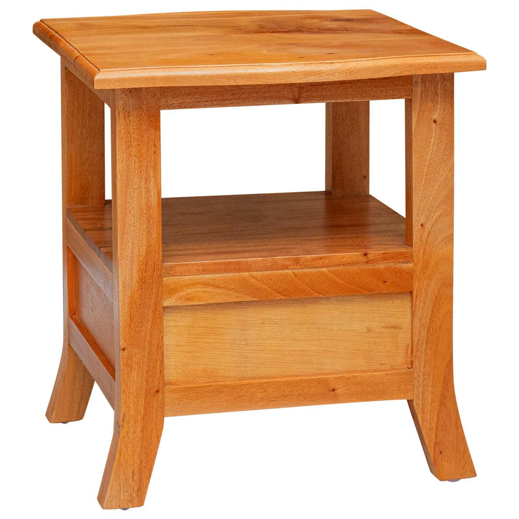 Nachttisch Natur 40 x 40 x 45,5 cm Massives Mahagoni Holz