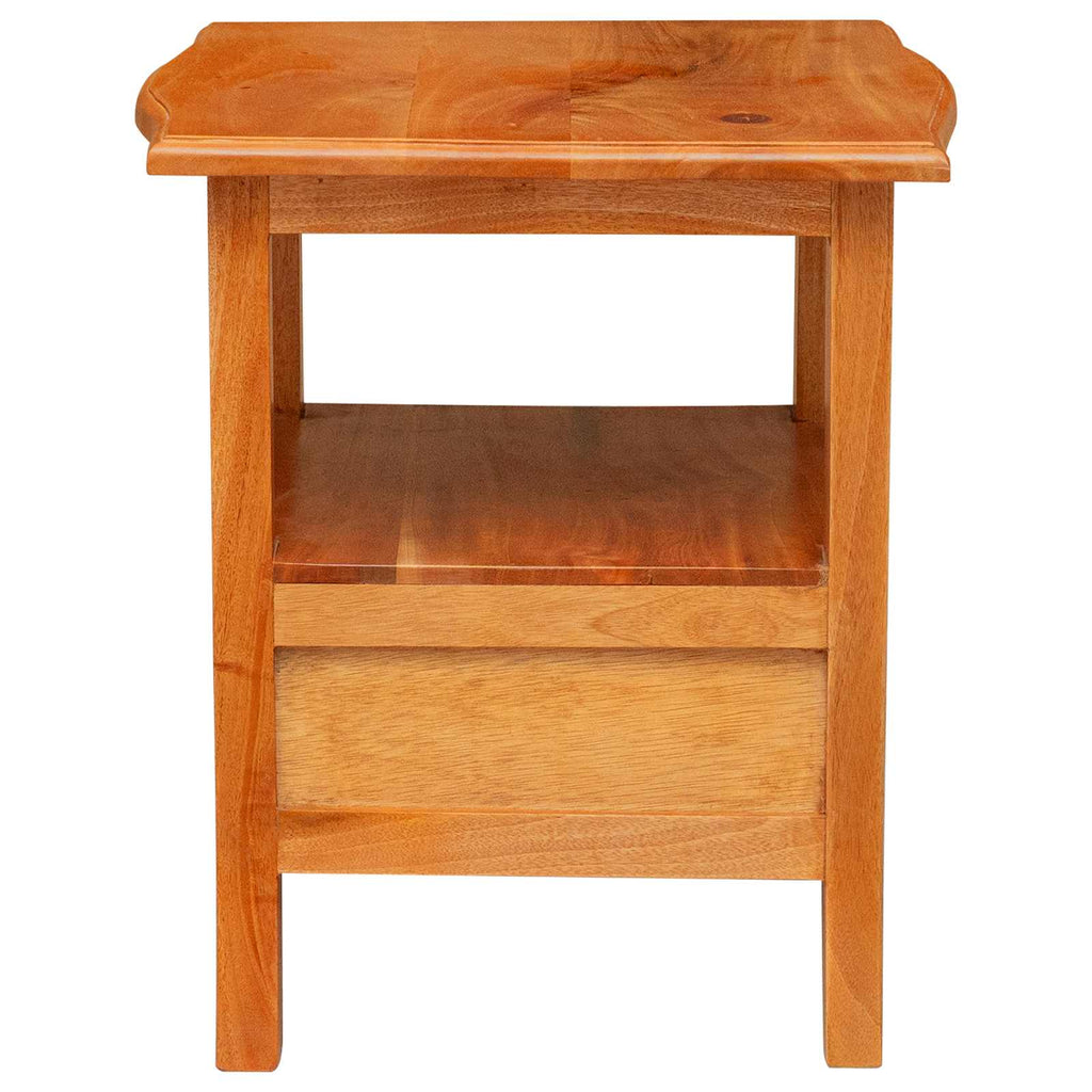 Nachttisch Natur 40 x 40 x 45,5 cm Massives Mahagoni Holz