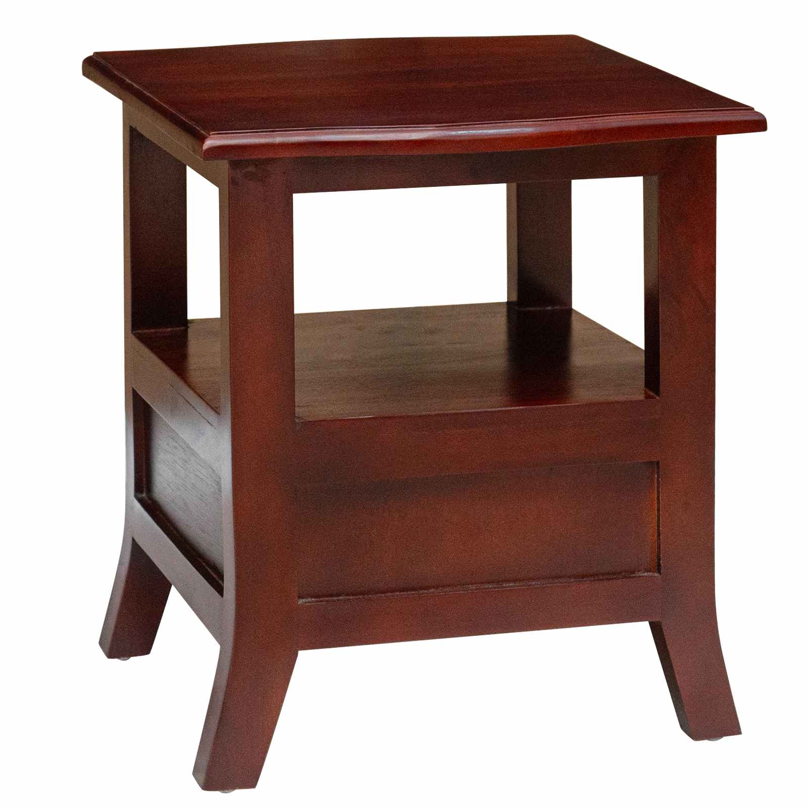 Nachttisch Braun 40 x 40 x 45,5 cm Massives Mahagoni Holz