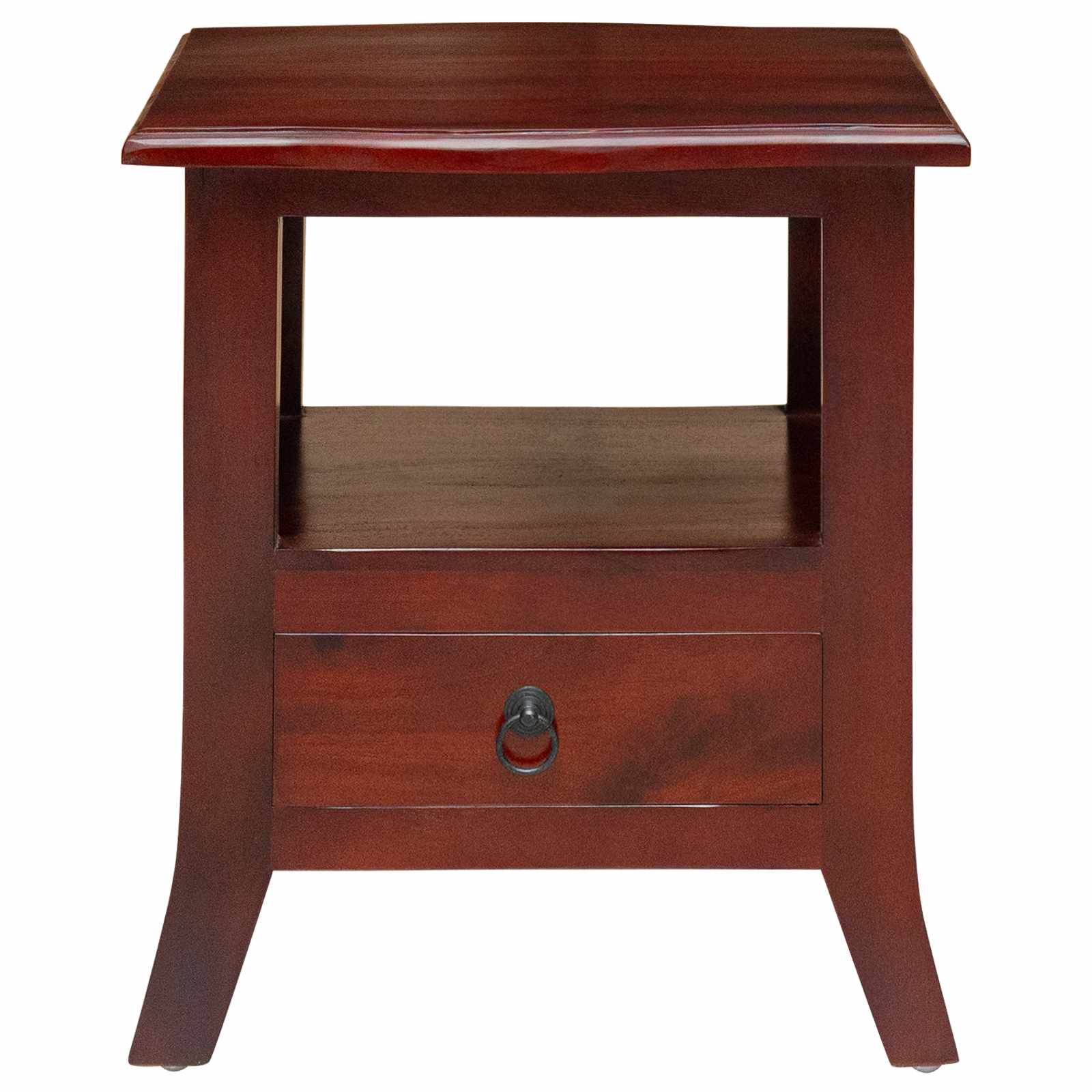 Nachttisch Braun 40 x 40 x 45,5 cm Massives Mahagoni Holz