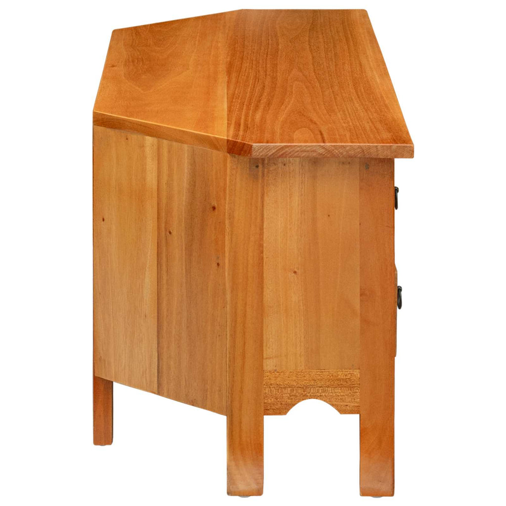 TV-Schränk Natur 100 x 40,5 x 46 cm Massives Mahagoni Holz