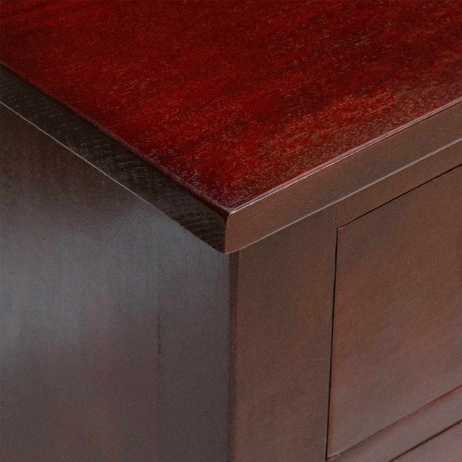 TV-Schränk Braun 100 x 40,5 x 46 cm Massives Mahagoni Holz