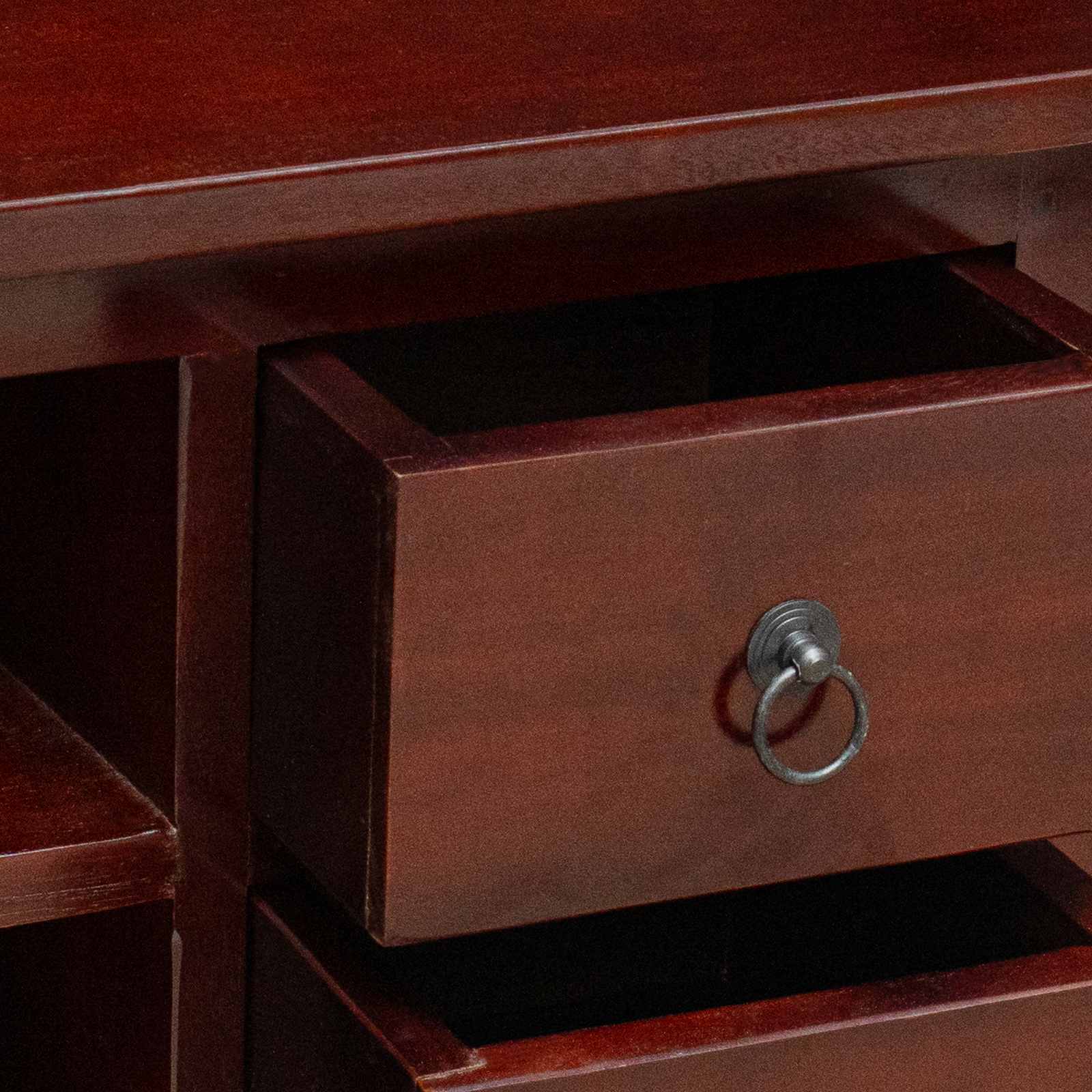 TV-Schränk Braun 100 x 40,5 x 46 cm Massives Mahagoni Holz