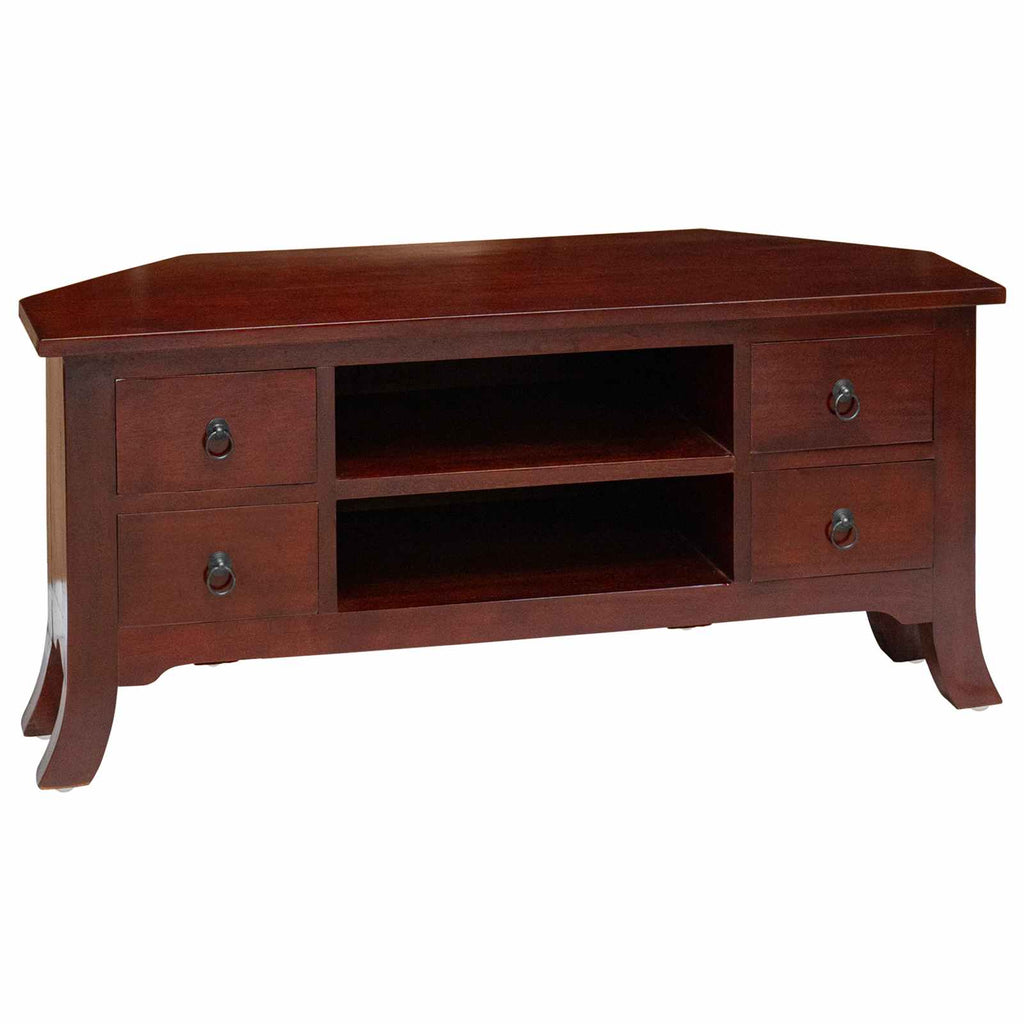 TV-Schränk Braun 100 x 40,5 x 46 cm Massives Mahagoni Holz