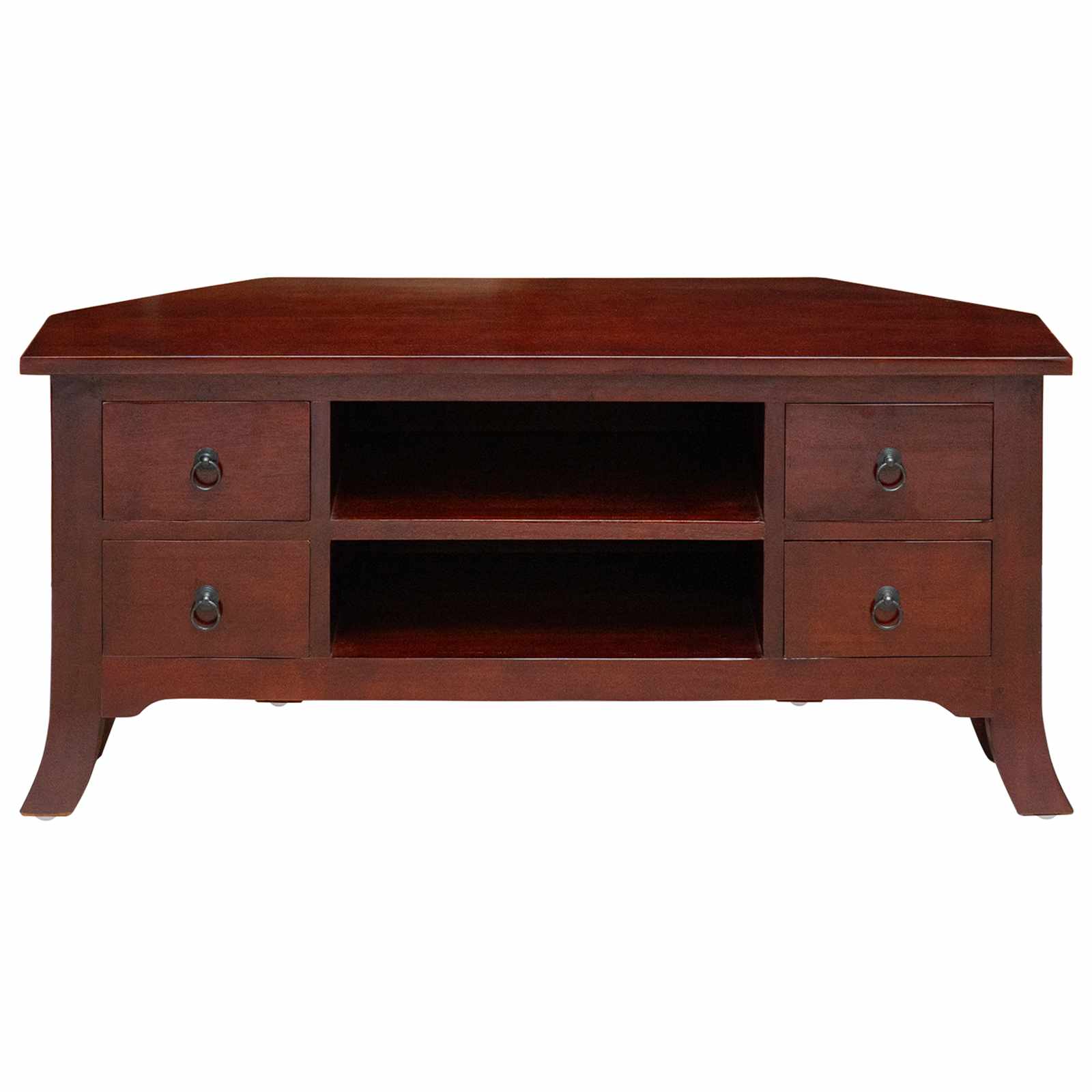 TV-Schränk Braun 100 x 40,5 x 46 cm Massives Mahagoni Holz
