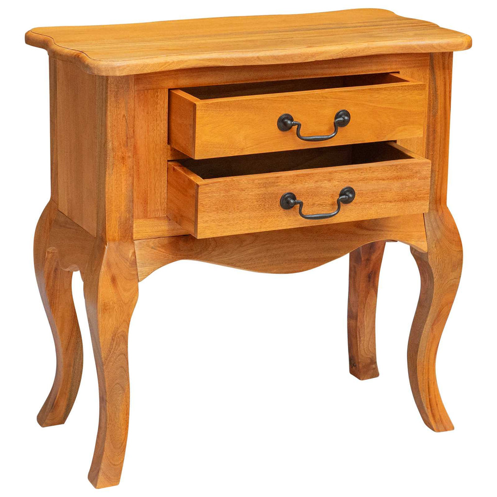 Beistelltisch Natur 60,5 x 30 x 61 cm Massives Mahagoni Holz