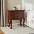 Beistelltisch Braun 60,5 x 30 x 61 cm Massives Mahagoni Holz