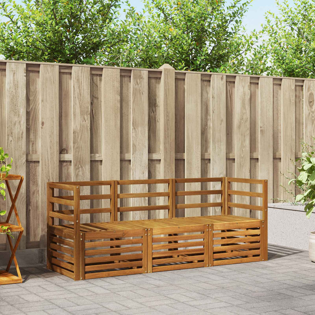 Sofagarnituren 3 pcs Natur Massivholz Akazie