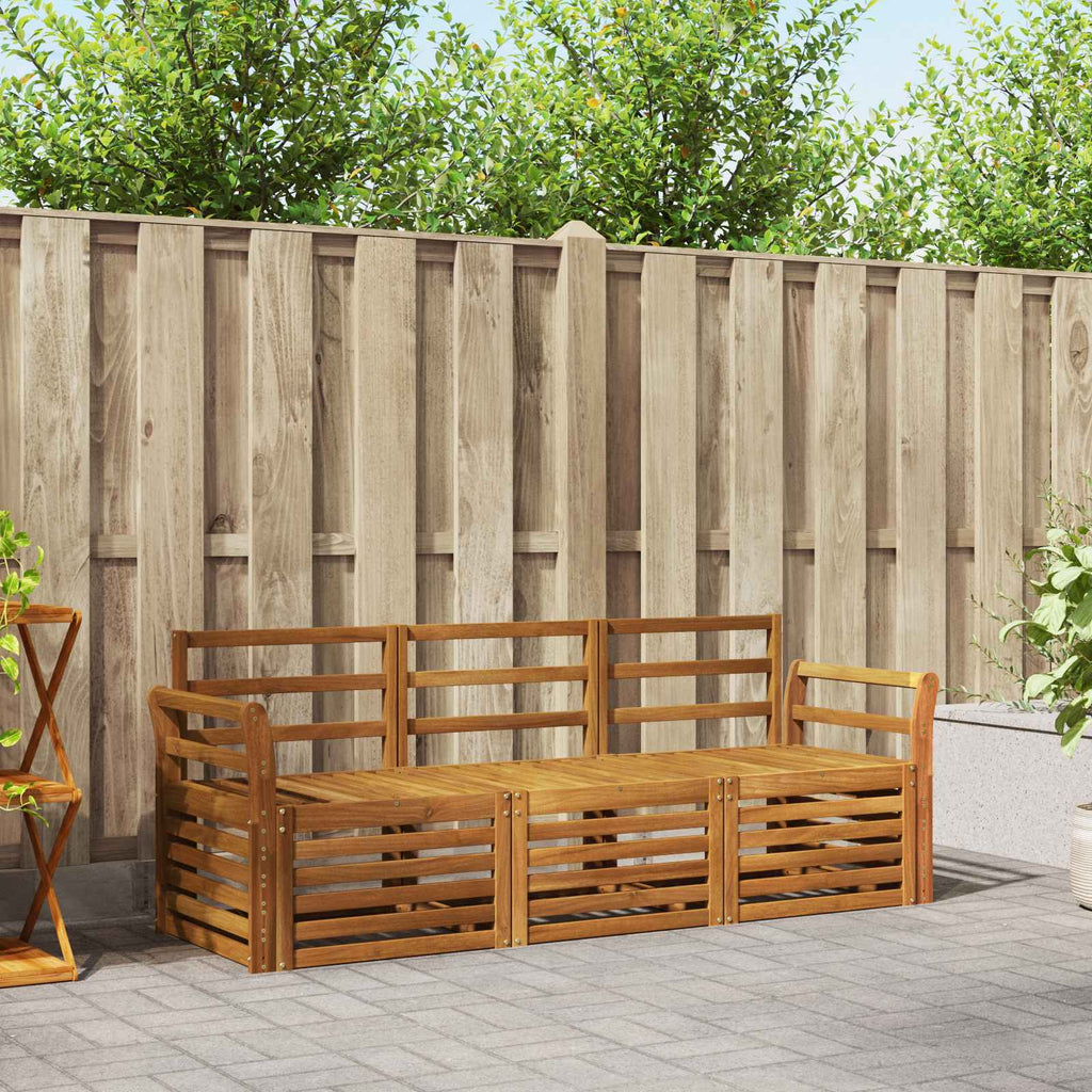 Sofagarnituren 3 pcs Natur Massivholz Akazie