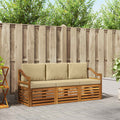 Sofagarnituren 3 pcs Natur und Beige Massivholz Akazie