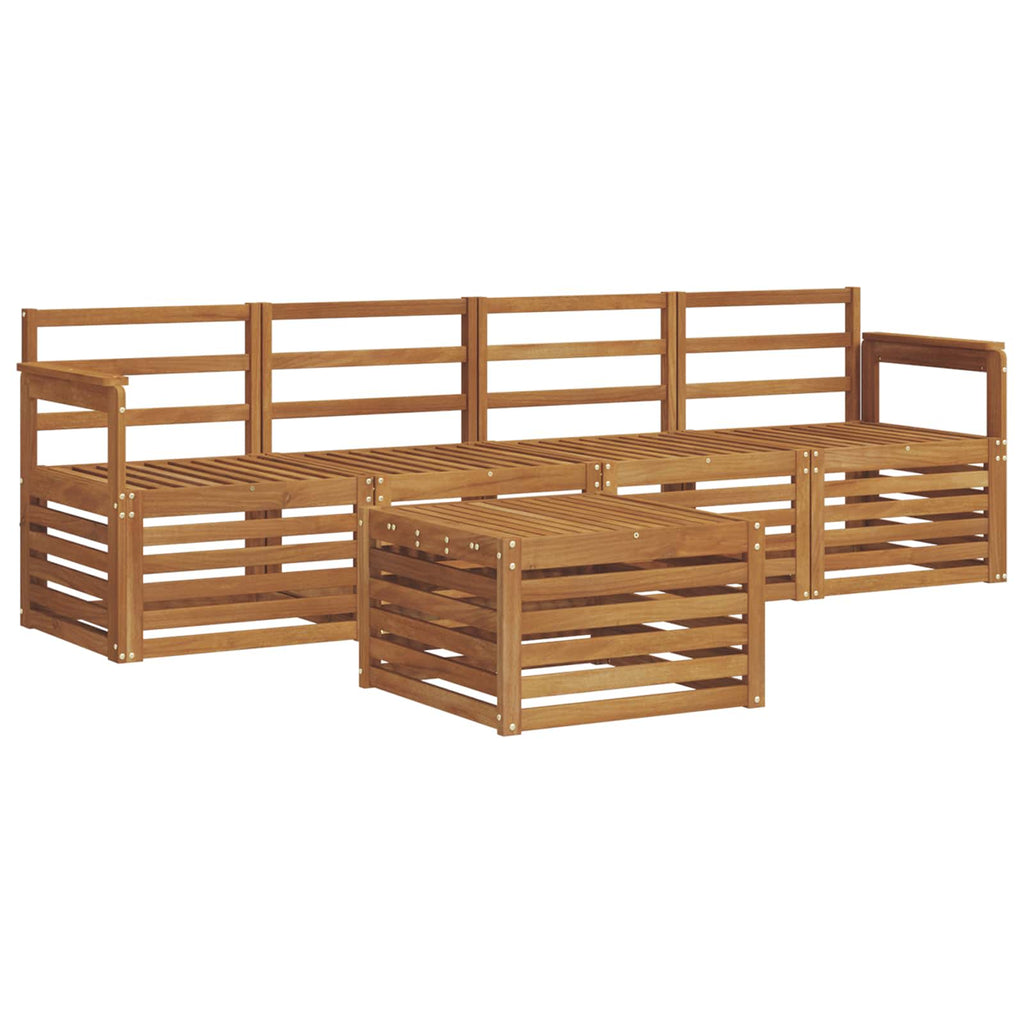Sofagarnituren 5 pcs Natur Massivholz Akazie