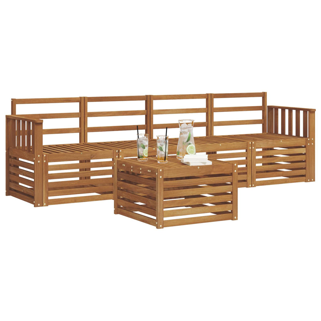 Sofagarnituren 5 pcs Natur Massivholz Akazie