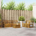 Sofagarnituren 6 pcs Natur Massivholz Akazie