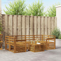 Outdoor-Sofagarnitur 7 pcs Natur Massivholz Akazie