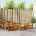 Outdoor-Sofagarnitur 7 pcs Natur Massivholz Akazie