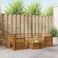 Outdoor-Sofagarnitur 7 pcs Natur Massivholz Akazie