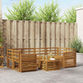 Outdoor-Sofagarnitur 7 pcs Natur Massivholz Akazie